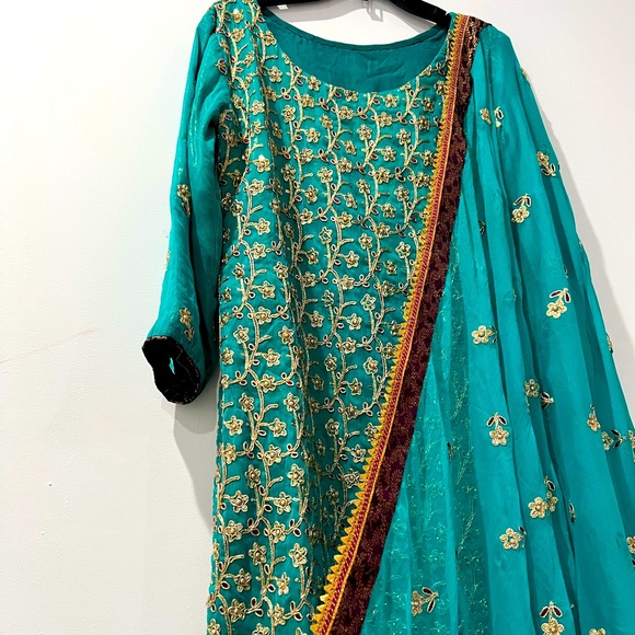 Indian Pakistani Embroidery stone work salwar Kameez suit - Picture 1 of 5